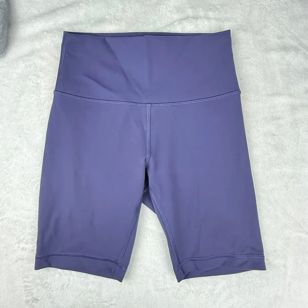 Lululemon High-Rise Short 8 Purple Yoga Biker Shorts Size 6